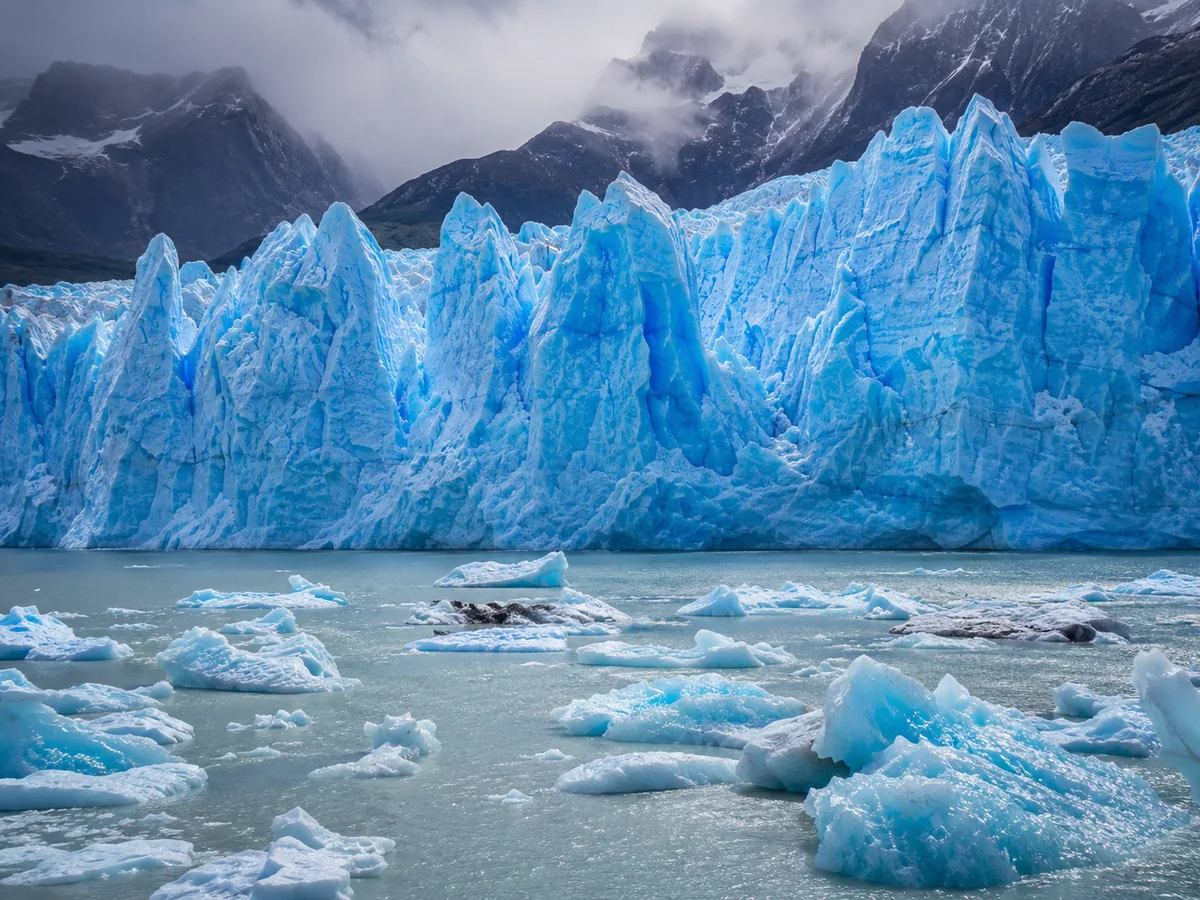 Icebergs from Grey Glacier on the Grey Lake beach